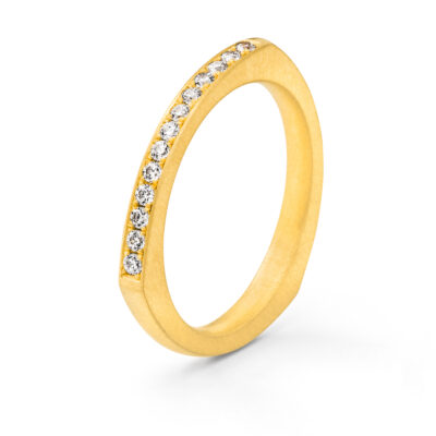 Zusteckringe Geometrie Dreieck aus Fair Trade Gold von Jan Spille-Schmuck aus Hamburg
