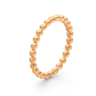 Rosegoldener Kugelring als Zusteckring oder Stacking Ring von Jan Spille