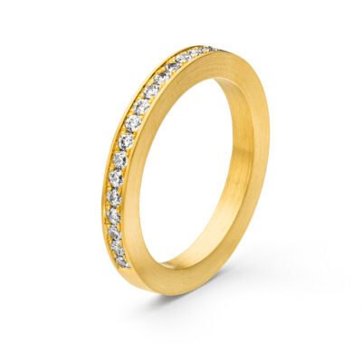 Pavé Ring als Zusteckring perfekt für Ring Stacking Fairtrade Eheringe